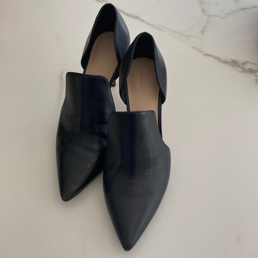 Aldo Black Pumps with Cut Out Detail
